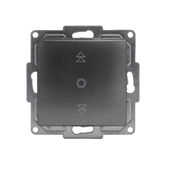 Gunsan Visage Jalousieschalter Rolladenschalter 1x Schaltwippe Unterputz Dunkelsilber